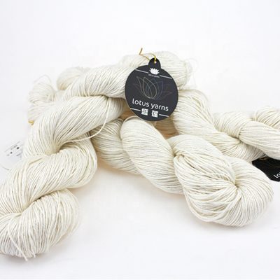 Hand-dyed natural silk spun yarn (5)