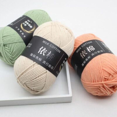 4 Ply 100g Milk Cotton Yarn Ball for Baby