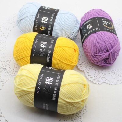 4 Ply 100g Milk Cotton Yarn Ball for Baby