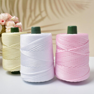 Bright Ice Silk Macrame Cord for DIY Hats