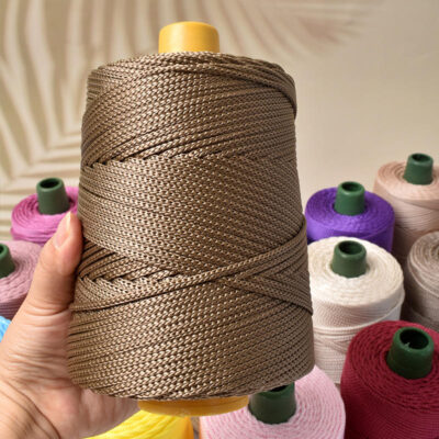Bright Ice Silk Macrame Cord for DIY Hats