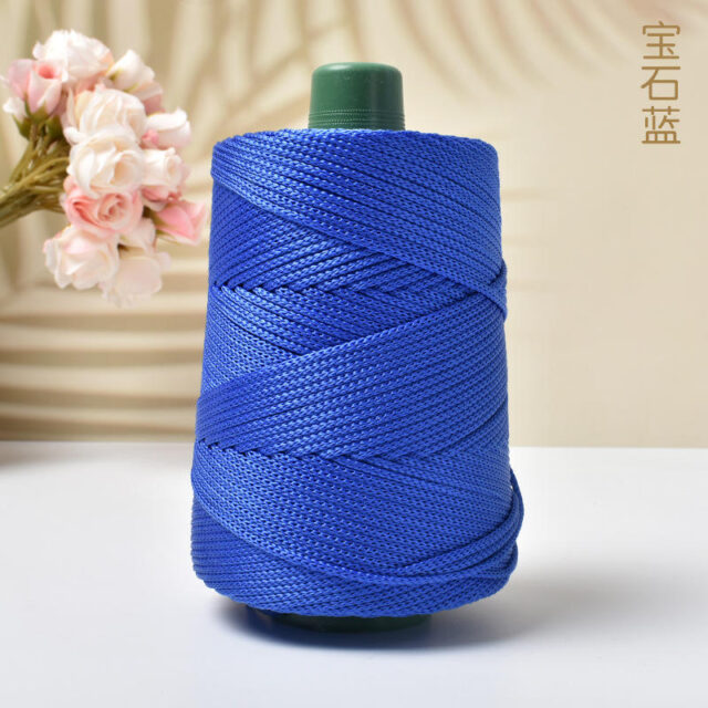 Handmade Ice Silk Yarn Macrame Cord Bright Silk Coarse Wool Rope for DIY Hats Bags and Cushions (3) Bright Ice Silk Macrame Cord for DIY Hats