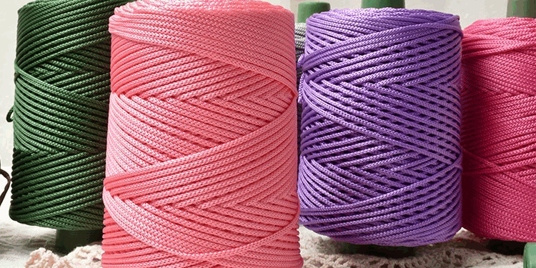 OEM Polyester Ice Silk Yarn Cord 100 Percent Crochet Macrame Thread for Bags Carpets and Crafts (1) Polyester Ice Silk Yarn Cord