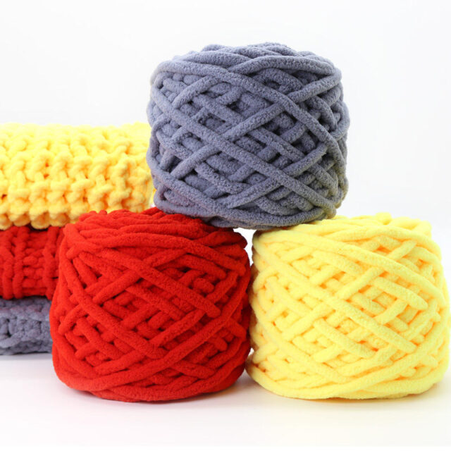 Ultra Coarse Icelandic Wool Yarn with Polyester for DIY Handmade Knitted Blankets (4) Wool Yarn for DIY Handmade Blankets