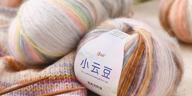 Multi Colors Fancy Yarn Wool Acrylic