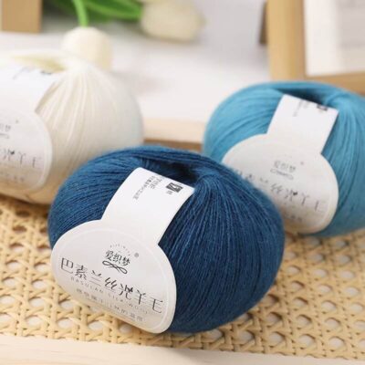 Soft high-count wool yarn