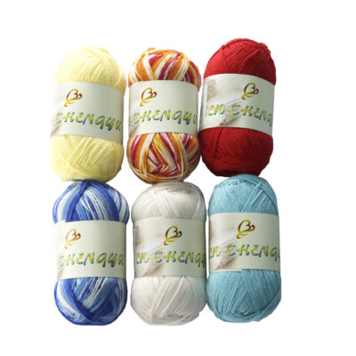 5-ply variegated milk cotton yarn