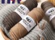 Thick alpaca wool yarn for scarves