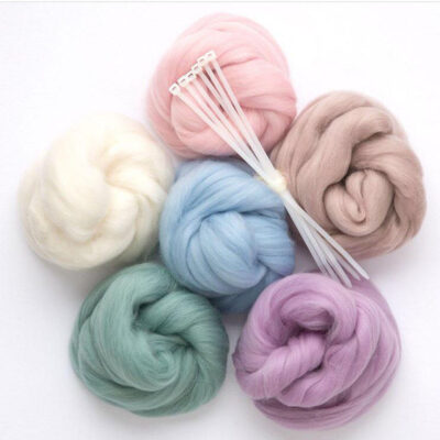 Thick Merino wool yarn for chunky
